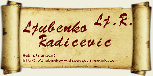 Ljubenko Radičević vizit kartica